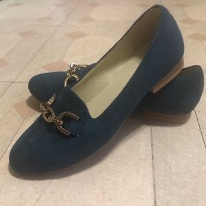 Shoedazzle Teal Loafers